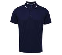 Premier Men's Contrast Coolchecker Polo Shirt in Navy | Size: 4XL Premier Navy 4XL