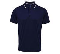 Premierstar Men's Polo Shirt Contrast Coolchecker Navy/White L