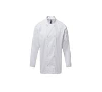 Premier Men's Coolchecker Long-Sleeved Chef Jacket in White | Size: Medium Premier White M