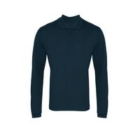 (XL, Navy) Premier Mens Coolchecker Pique Long-Sleeved Polo Shirt