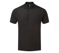 Premier Mens Coolchecker Pique Polo Shirt (Black) - Size 4XL