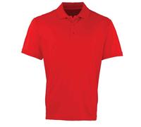 (3XL, Red) Premier Mens Coolchecker Pique Polo Shirt