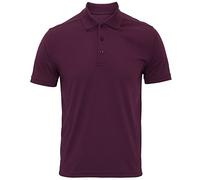 Premier Mens Coolchecker Pique Short-Sleeved Polo Shirt (2XL) (Aubergine)