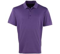 Premier Mens Coolchecker Pique Short-Sleeved Polo Shirt (4XL) (Purple)