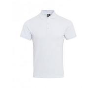 (XXL, White) Premier Mens Coolchecker Plus Piqu Polo Shirt