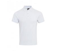 Premier Mens Coolchecker Plus Piqu Polo Shirt (White) - Size 5XL