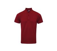 Premier Men's Coolchecker Plus Pique Polo With CoolPlus in Burgundy | Size: Medium Premier Burgundy M