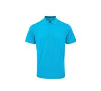 Premier Men's Coolchecker Plus Pique Polo With CoolPlus in Turquoise | Size: 3XL Premier Turquoise 3XL