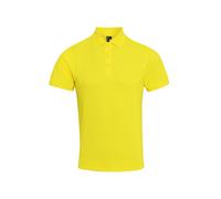 Premier Men's Coolchecker Plus Pique Polo With CoolPlus in Yellow | Size: Small Premier Yellow S