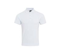 (L, White) Premier Mens Coolchecker Plus Pique Polo With CoolPlus