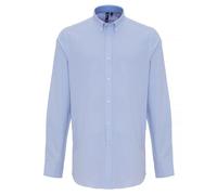 Premier Men's Cotton Rich Oxford Stripe Shirt in White | Size: 3XL Premier White 3XL