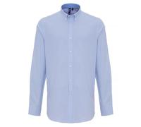 Premier Men's Cotton Rich Oxford Stripe Shirt in White | Size: 3XL Premier White 3XL