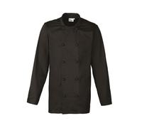 Premier Men's Cuisine Chef Jacket in Black | Size: Large Premier Black L