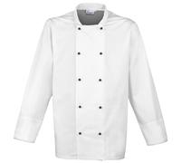 Premier Men's Cuisine Long Sleeve Chefs Jacket Pack of 2 in White | Size: 2XL Premier White 2XL