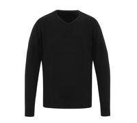 (3XL, Black) Premier Mens Essential Acrylic V Neck Sweatshirt
