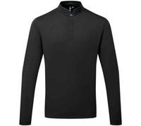 Premier Men's Essential Coolchecker Long-Sleeved Chef Shirt in Black | Size: XS Premier Black XS