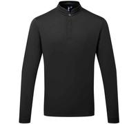 Premier Men's Essential Coolchecker Long-Sleeved Chef Shirt in Black | Size: Large Premier Black L