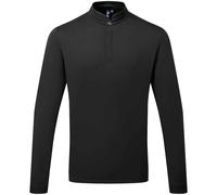 Premier Men's Essential Coolchecker Long-Sleeved Chef Shirt in Black | Size: Medium Premier Black M