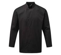 Premier Mens Essential Long-Sleeved Chef Jacket (Black) - Size 5XL