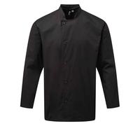 Premier Men's Essential Long-Sleeved Chef Jacket in Black | Size: 2XL Premier Black 2XL