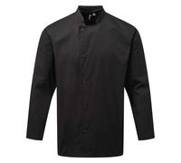 Premier Men's Essential Long-Sleeved Chef Jacket in Black | Size: 5XL Premier Black 5XL