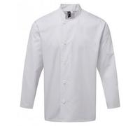 Premier Men's Essential Long-Sleeved Chef Jacket in White | Size: 4XL Premier White 4XL