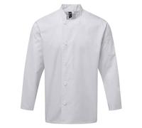 Premier Men's Essential Long-Sleeved Chef Jacket in White | Size: 5XL Premier White 5XL