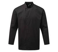 Premier Men's Essential Long-Sleeved Chef Jacket in Black | Size: 5XL Premier Black 5XL