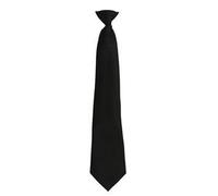 (One Size, Black) Premier Mens Fashion ”Colours” Work Clip On Tie