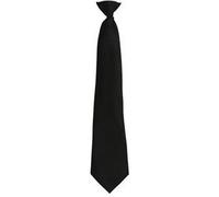 Premier Men's Fashion "Colours" Work Clip On Tie in Black Premier Black One Size
