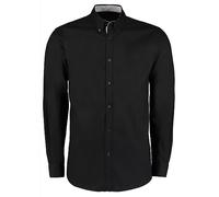 Premier Men's Full Sleeve Slim Fit Cuffs Contrast Premium Oxford Shirt (as8, Alpha, m, Regular, Regular, Black (Pack of 1))