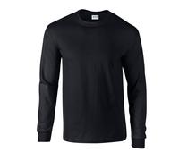 Premier Men's Ginmill Checked Long-Sleeved Shirt in Black | Size: Medium Premier Black M