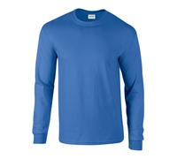 Premier Men's Ginmill Checked Long-Sleeved Shirt in Blue | Size: 5XL Premier Blue 5XL
