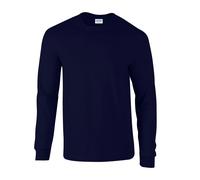 Premier Men's Ginmill Checked Long-Sleeved Shirt in Navy | Size: 3XL Premier Navy 3XL