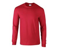 Premier Men's Ginmill Checked Long-Sleeved Shirt in Red | Size: Large Premier Red L