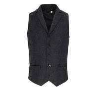 (S, Charcoal) Premier Mens Herringbone Waistcoat
