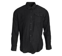 Premier Men's Jeans Stitch Long Sleeve Denim Shirt in True Black | Size: Medium Premier True Black M