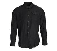 Premier Mens Jeans Stitch Long Sleeve Denim Shirt (Black Denim) - Size Small
