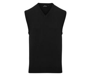 Premier Men's Knitted Sleeveless Sweater Vest in Black | Size: XL Premier Black XL