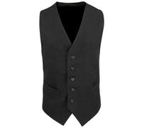 Premier Men's Lined Polyester Waistcoat Catering Bar Wear Pack of 2 in Black | Size: XS Premier Black XS