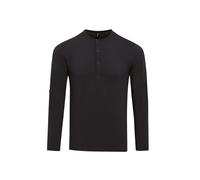 Premier Men's Long John Roll Sleeve T-Shirt in Black | Size: 2XL Premier Black 2XL