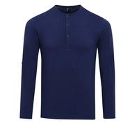 Premier Men's Long John Rolled Sleeves T-Shirt in Indigo | Size: Medium Premier Indigo M