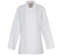 Premier Men's Long Sleeve Chefs Jacket Chefswear in White | Size: Large Premier White L