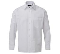Premier Mens Long Sleeve Easy Care Poplin Shirt Office Work Casual Business