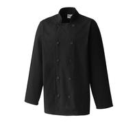 Premier Men's Long-Sleeved Chef Jacket in Black | Size: 2XL Premier Black 2XL