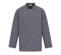Premier Men's Long-Sleeved Chef Jacket in Dark Grey | Size: 3XL Premier Dark Grey 3XL