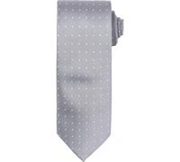 Premier Men's Micro Dot Pattern Formal Work Tie in Metallic Silver Premier Metallic Silver One Size