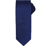 (One Size, Navy/ Red) Premier Mens Micro Dot Pattern Formal Work Tie