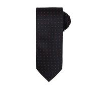 Premier Mens Micro Dot Pattern Formal Work Tie (One Size) (Black/Red)