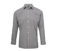 Premier Mens Microcheck Long Sleeve Shirt RW5526